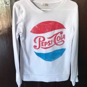 Pepsi Cola White Long Sleeve Shirt